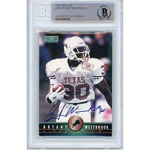 Bryant Westbrook Signed Longhorns 1997 Pro Line Football Card Beckett Autograph